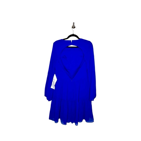 Dress the Population Paola Fit and Flare Mini Dress in Blue Size Large - Picture 10 of 10